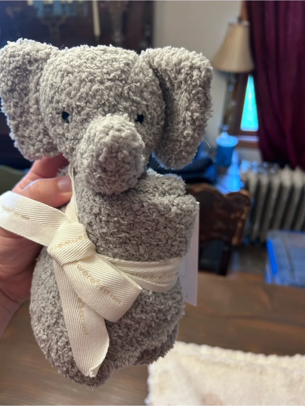 Kashwere Kids White & Gray Plush Elephant Comfort Set
